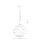 Light Prestige Reus wisząca kula duża biała E27 biały LP-8069/1P L WH Light Prestige Reus wisząca kula duża biała E27 biały LP-8069/1P L WH