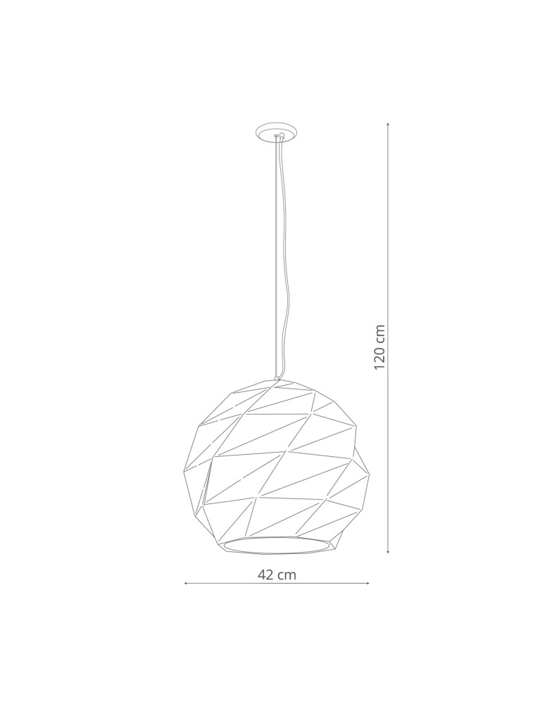 Light Prestige Reus wisząca kula duża biała E27 biały LP-8069/1P L WH Light Prestige Reus wisząca kula duża biała E27 biały LP-8069/1P L WH