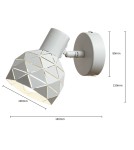Light Prestige Reus 1 spot biały E14 biały LP-8069/1WS WH Light Prestige Reus 1 spot biały E14 biały LP-8069/1WS WH