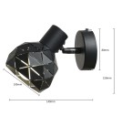 Light Prestige Reus 1 spot czarny E14 czarny LP-8069/1WS BK Light Prestige Reus 1 spot czarny E14 czarny LP-8069/1WS BK