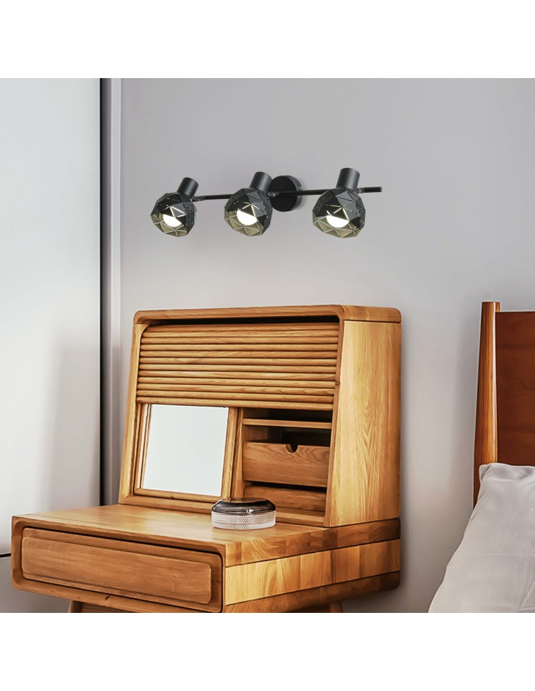 Light Prestige Reus 3 spot czarny E14 czarny LP-8069/3WS BK Light Prestige Reus 3 spot czarny E14 czarny LP-8069/3WS BK