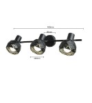 Light Prestige Reus 3 spot czarny E14 czarny LP-8069/3WS BK Light Prestige Reus 3 spot czarny E14 czarny LP-8069/3WS BK