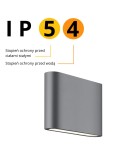 Kinkiety zewnętrzne - Light Prestige Sapri kinkiet antracyt IP54 LP-1556/1W ANTR 2xLED antracyt - product 5