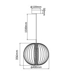 Lampy wiszące LED - Light Prestige Treviso wisząca mała czarna LED czarny LP-798/1P S BK - product 3