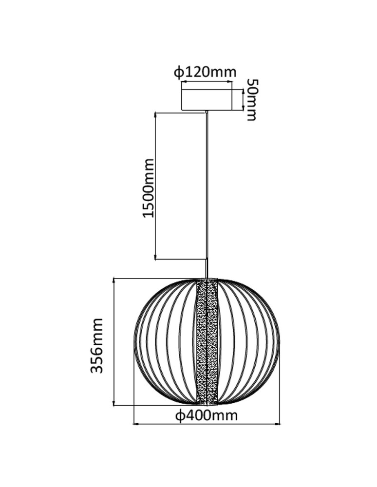 Light Prestige Treviso wisząca mała czarna LED czarny LP-798/1P S BK