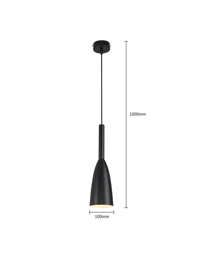 Light Prestige Solin wisząca czarna E27 czarny LP-181/1P BK Light Prestige Solin wisząca czarna E27 czarny LP-181/1P BK