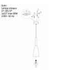Light Prestige Solin wisząca czarna E27 czarny LP-181/1P BK Light Prestige Solin wisząca czarna E27 czarny LP-181/1P BK