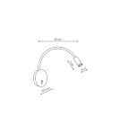 Light Prestige Senise kinkiet biały LED biały LP-2021/1W WH Light Prestige Senise kinkiet biały LED biały LP-2021/1W WH