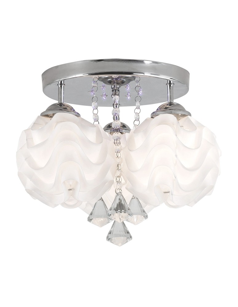 Light Prestige Sada 3 plafon E14 biały, srebrny LP-119/3C