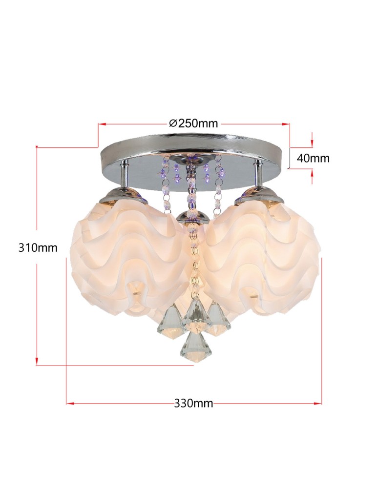 Light Prestige Sada 3 plafon E14 biały, srebrny LP-119/3C Light Prestige Sada 3 plafon E14 biały, srebrny LP-119/3C