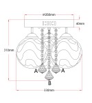 Light Prestige Sada 3 plafon E14 biały, srebrny LP-119/3C Light Prestige Sada 3 plafon E14 biały, srebrny LP-119/3C