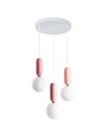 Light Prestige Lampa wisząca Rubi 3 wisząca różowa LP-044/3P Pink xE14 Różowy