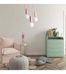 Lampy wiszące różowe - Light Prestige Lampa wisząca Rubi 3 wisząca różowa LP-044/3P Pink xE14 Różowy - product 2