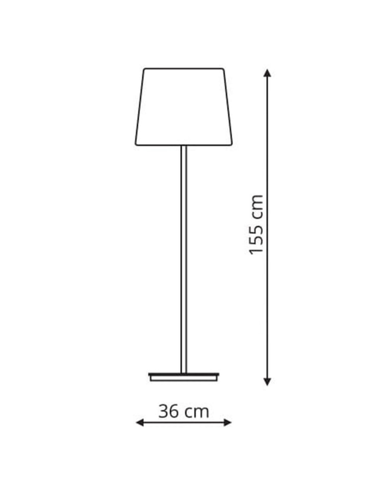 Lampy podłogowe z abażurem - Light Prestige Marbella podłogowa czarna E27 czarny LP-332/1F BK - product kolory-swiatla.pl 3