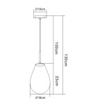 Light Prestige Fondi 1 wisząca E14 transparentny LP-1214/1P Light Prestige Fondi 1 wisząca E14 transparentny LP-1214/1P