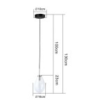 Light Prestige Fondi 1 wisząca E14 transparentny LP-1214/1P Light Prestige Fondi 1 wisząca E14 transparentny LP-1214/1P