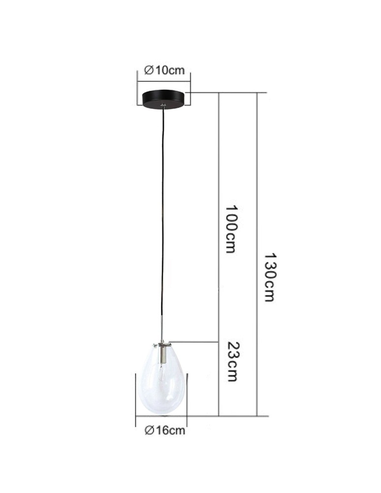 Light Prestige Fondi 1 wisząca E14 transparentny LP-1214/1P Light Prestige Fondi 1 wisząca E14 transparentny LP-1214/1P