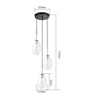 Light Prestige Fondi 3 wiszaca E14 transparentny LP-1214/3P Light Prestige Fondi 3 wiszaca E14 transparentny LP-1214/3P