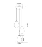 Light Prestige Fondi 3 wiszaca E14 transparentny LP-1214/3P Light Prestige Fondi 3 wiszaca E14 transparentny LP-1214/3P