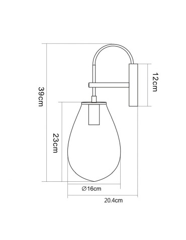 Light Prestige Fondi kinkiet E14 transparentny LP-1214/1W - produkt 2