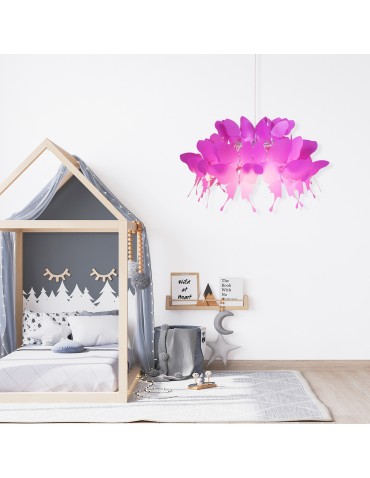 Light Prestige Farfalla 1 wisząca ciemny róż E27 ciemny róż LP-3439/1P dark pink - produkt 2