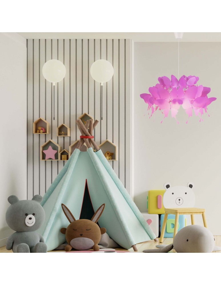Light Prestige Farfalla 1 wisząca ciemny róż E27 ciemny róż LP-3439/1P dark pink