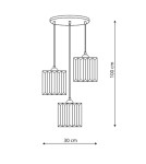 Lampy wiszące - Light Prestige Galactico 3 talerz wisząca E27 czarny LP-2383/3P - product 3