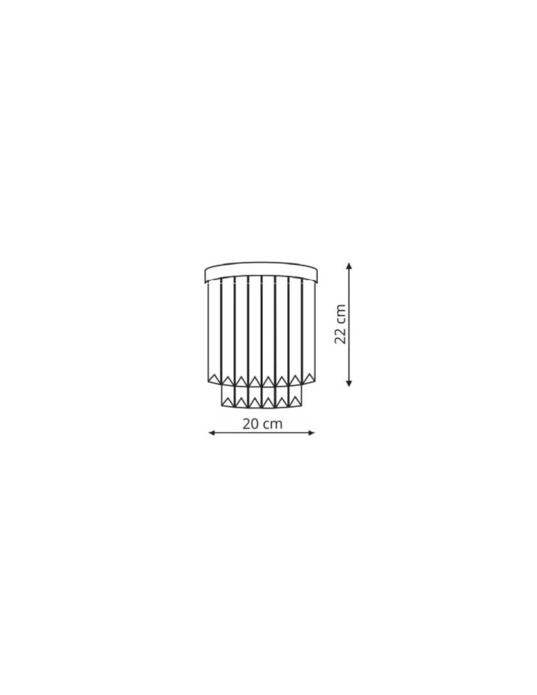 Light Prestige Vetro kinkiet E14 transparentny/chrom LP-2910/1W