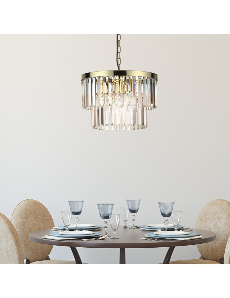 Light Prestige Vetro lampa wisząca antyczne złoto LP-2910/5P AGD 5xE14 antyczne złoto Light Prestige Vetro lampa wisząca antyczne złoto LP-2910/5P AGD 5xE14 antyczne złoto