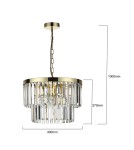 Light Prestige Vetro lampa wisząca antyczne złoto LP-2910/5P AGD 5xE14 antyczne złoto Light Prestige Vetro lampa wisząca antyczne złoto LP-2910/5P AGD 5xE14 antyczne złoto