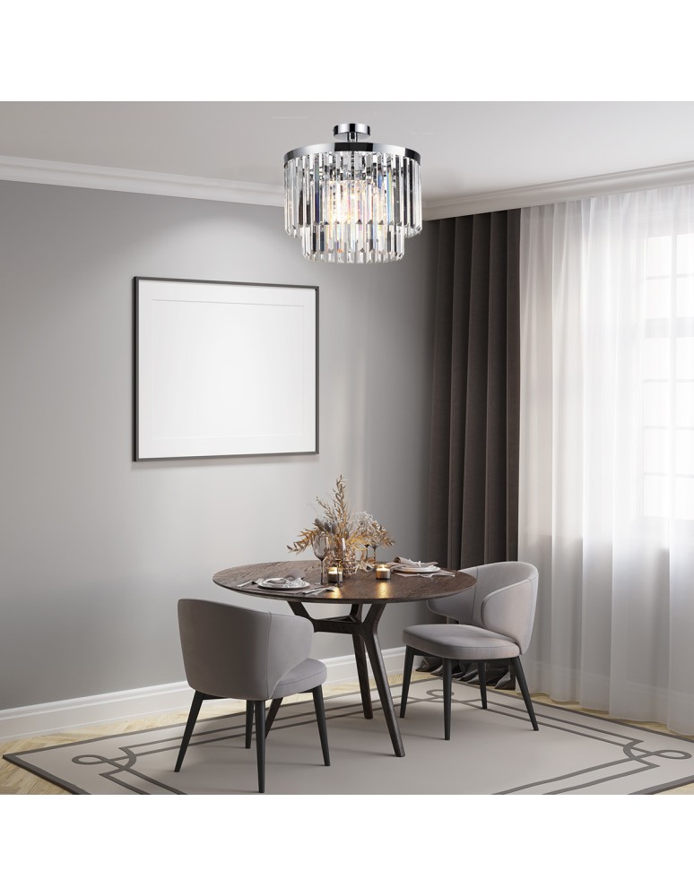 Light Prestige Vetro plafon E14 transparentny/chrom LP-2910/4C