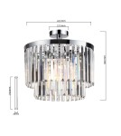 Lampy sufitowe z kryształami - Light Prestige Vetro plafon E14 transparentny/chrom LP-2910/4C - product 8