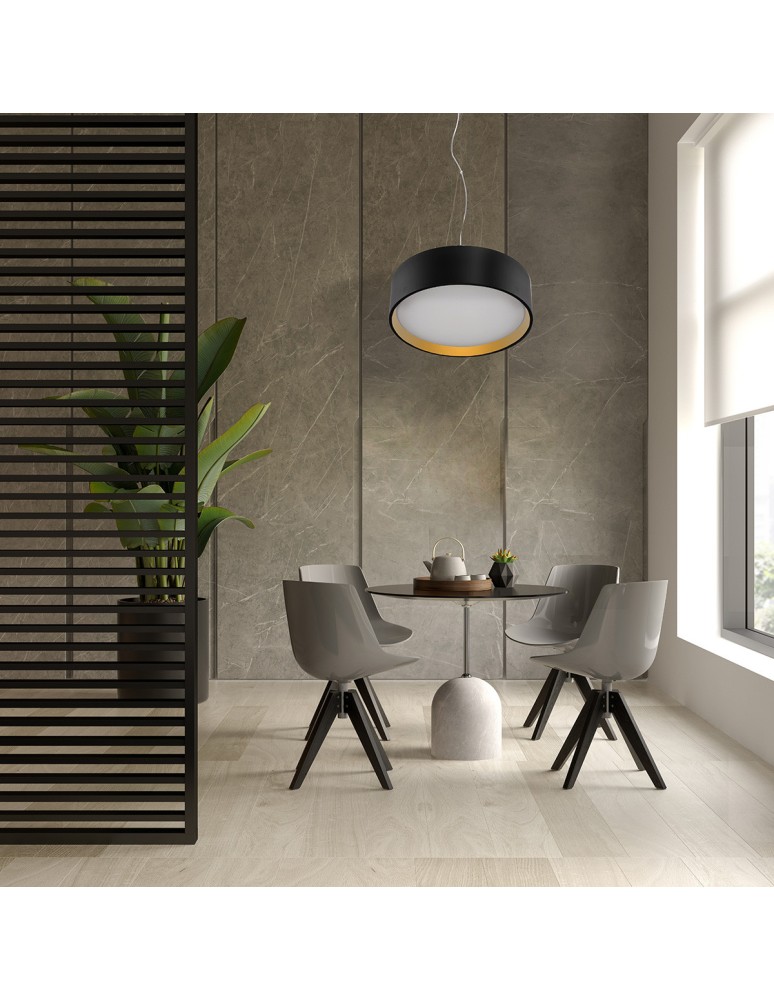 Lampy wiszące LED - Light Prestige Hudson lampa wisząca czarna/złota LP-043/1P BK/GD 1xLED czarny / złoty - product kolory-swiatla.pl 2