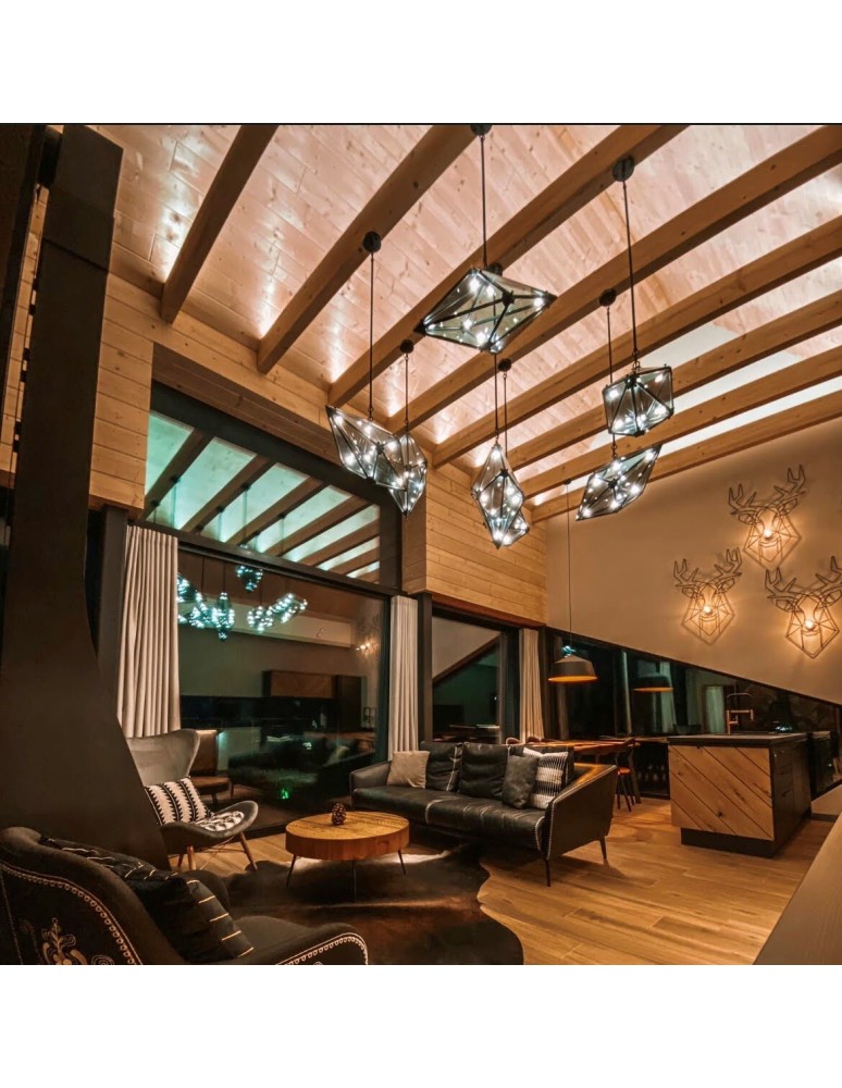 Light Prestige Konstelacja pionowa wisząca G9 czarny / dymny LP-055/1P BK Light Prestige Konstelacja pionowa wisząca G9 czarny / dymny LP-055/1P BK