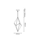 Light Prestige Konstelacja pionowa wisząca G9 czarny / dymny LP-055/1P BK Light Prestige Konstelacja pionowa wisząca G9 czarny / dymny LP-055/1P BK