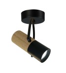 Light Prestige Bovino kinkiet GU10 czarny/ brązowy LP-1111/1W Light Prestige Bovino kinkiet GU10 czarny/ brązowy LP-1111/1W