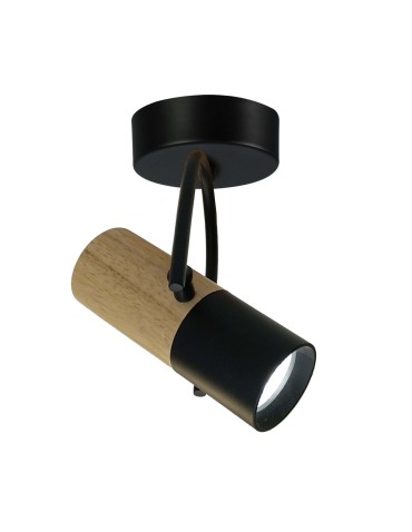 Light Prestige Bovino kinkiet GU10 czarny/ brązowy LP-1111/1W