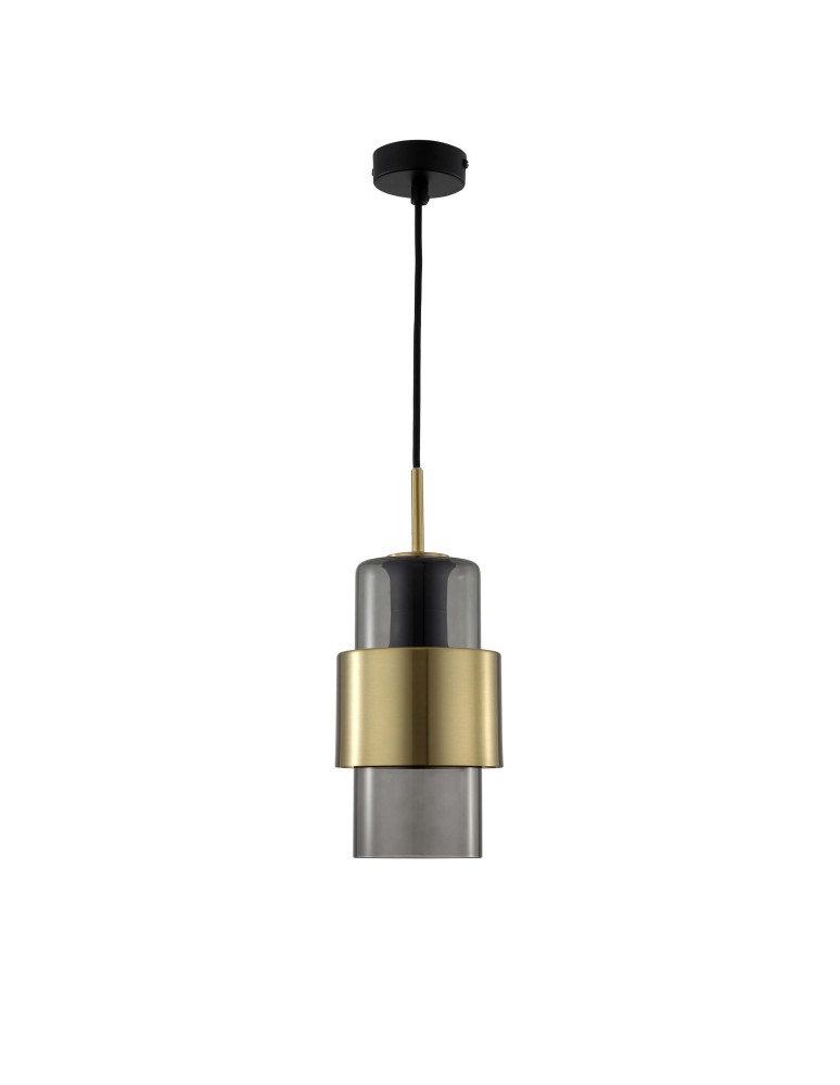 Light Prestige Miele Lampa wisząca E27 1x40W dymny/złoty LP-866/1P L SM/GD Light Prestige Miele Lampa wisząca E27 1x40W dymny/złoty LP-866/1P L SM/GD