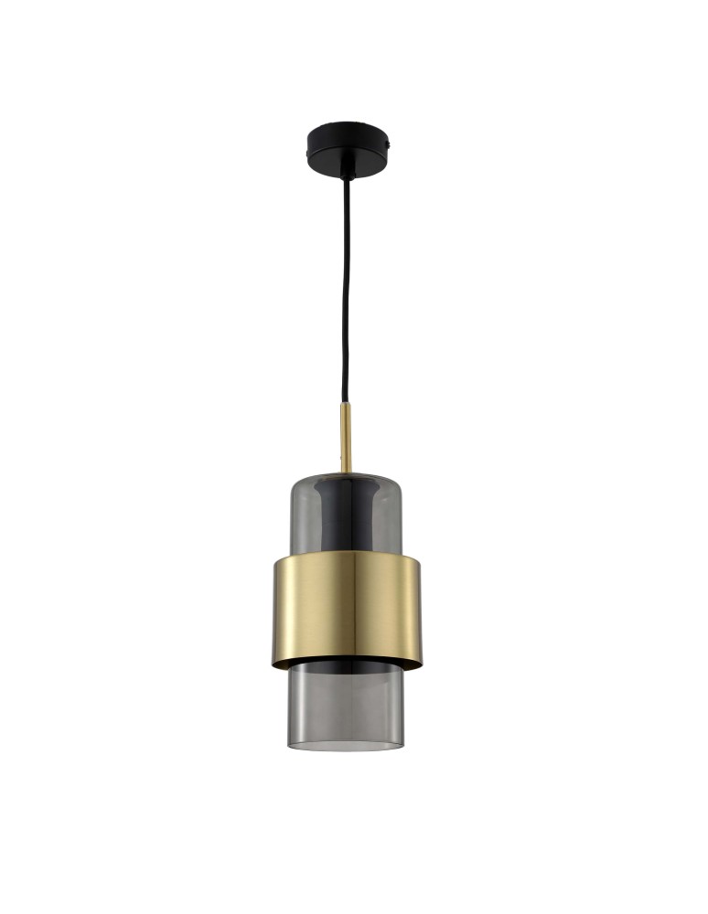 Light Prestige Miele Lampa wisząca E27 1x40W dymny/złoty LP-866/1P L SM/GD Light Prestige Miele Lampa wisząca E27 1x40W dymny/złoty LP-866/1P L SM/GD