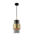 Light Prestige Miele Lampa wisząca E27 1x40W dymny/złoty LP-866/1P L SM/GD Light Prestige Miele Lampa wisząca E27 1x40W dymny/złoty LP-866/1P L SM/GD