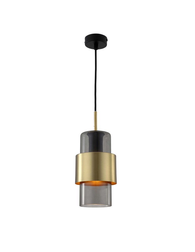 Light Prestige Miele Lampa wisząca E27 1x40W dymny/złoty LP-866/1P L SM/GD Light Prestige Miele Lampa wisząca E27 1x40W dymny/złoty LP-866/1P L SM/GD