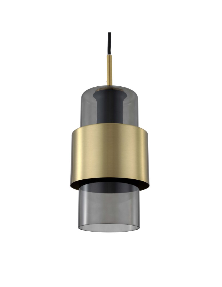 Light Prestige Miele Lampa wisząca E27 1x40W dymny/złoty LP-866/1P L SM/GD Light Prestige Miele Lampa wisząca E27 1x40W dymny/złoty LP-866/1P L SM/GD