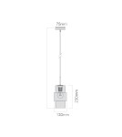 Light Prestige Miele Lampa wisząca E27 1x40W dymny/złoty LP-866/1P L SM/GD Light Prestige Miele Lampa wisząca E27 1x40W dymny/złoty LP-866/1P L SM/GD