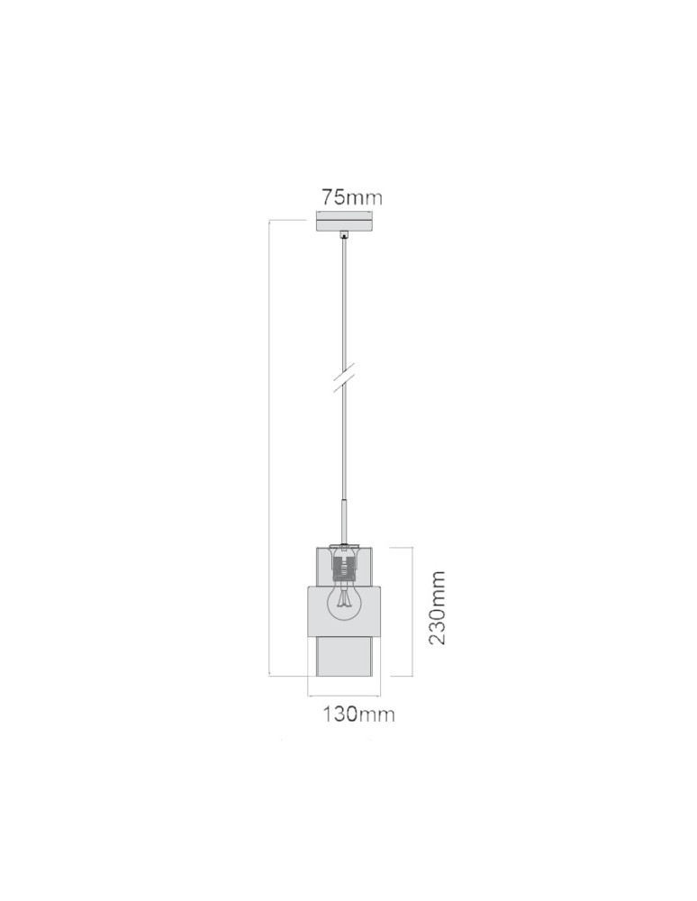 Light Prestige Miele Lampa wisząca E27 1x40W dymny/złoty LP-866/1P L SM/GD Light Prestige Miele Lampa wisząca E27 1x40W dymny/złoty LP-866/1P L SM/GD