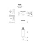 Light Prestige Miele Lampa wisząca E27 1x40W dymny/złoty LP-866/1P L SM/GD Light Prestige Miele Lampa wisząca E27 1x40W dymny/złoty LP-866/1P L SM/GD