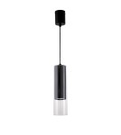 Lampy wiszące - Light Prestige Manacor Lampa wisząca GU10 1x50W czarny/transparentny LP-232/1P BK - product 1