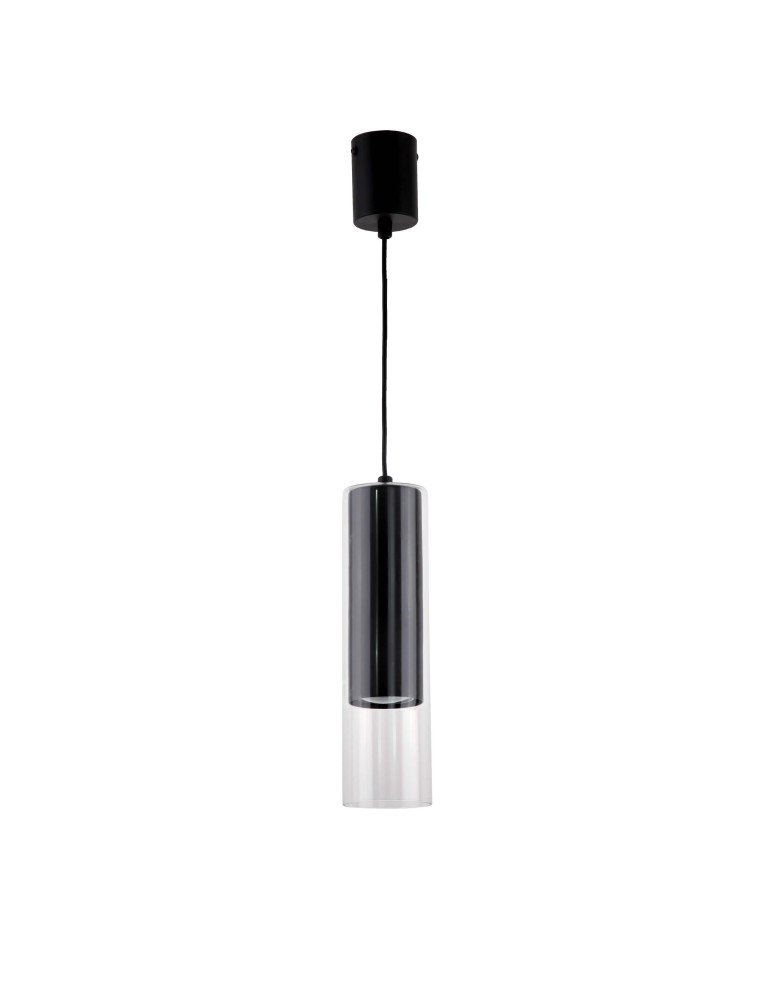 Light Prestige Manacor Lampa wisząca GU10 1x50W czarny/transparentny LP-232/1P BK