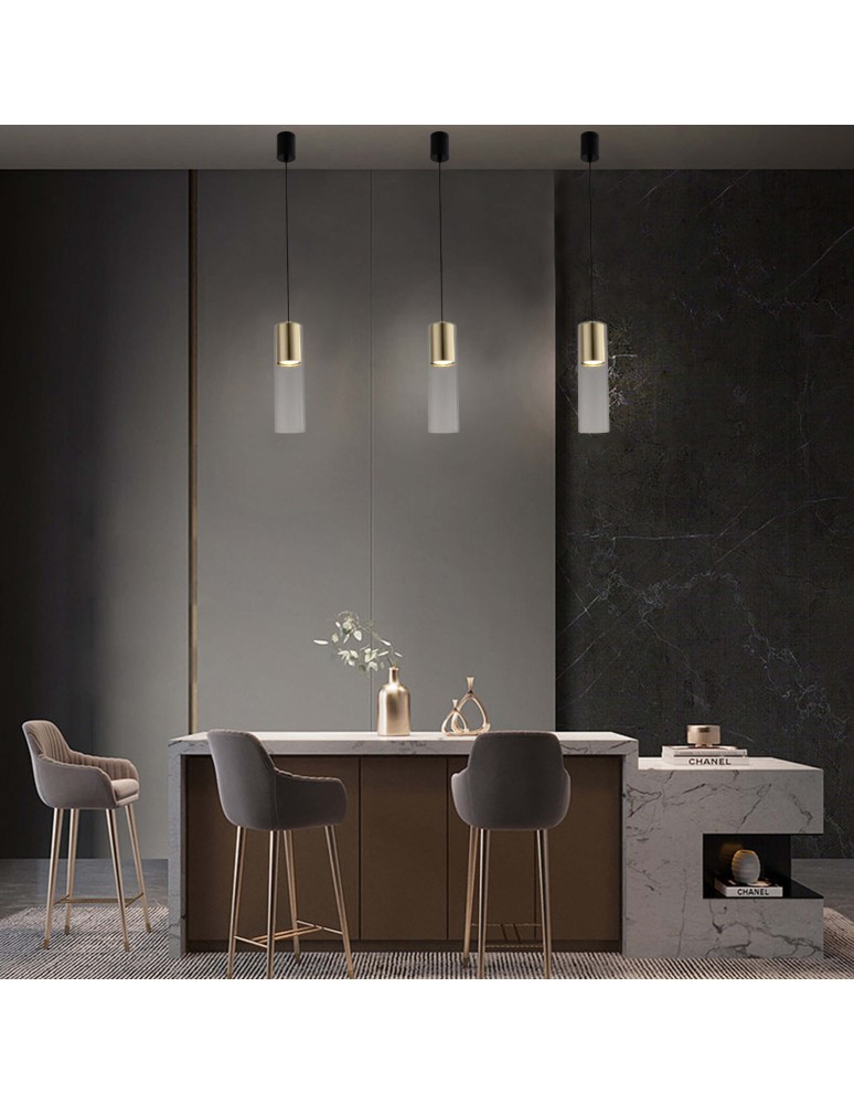 Light Prestige Manacor Lampa wisząca GU10 1x50W złoty/transparentny LP-232/1P GD Light Prestige Manacor Lampa wisząca GU10 1x50W złoty/transparentny LP-232/1P GD