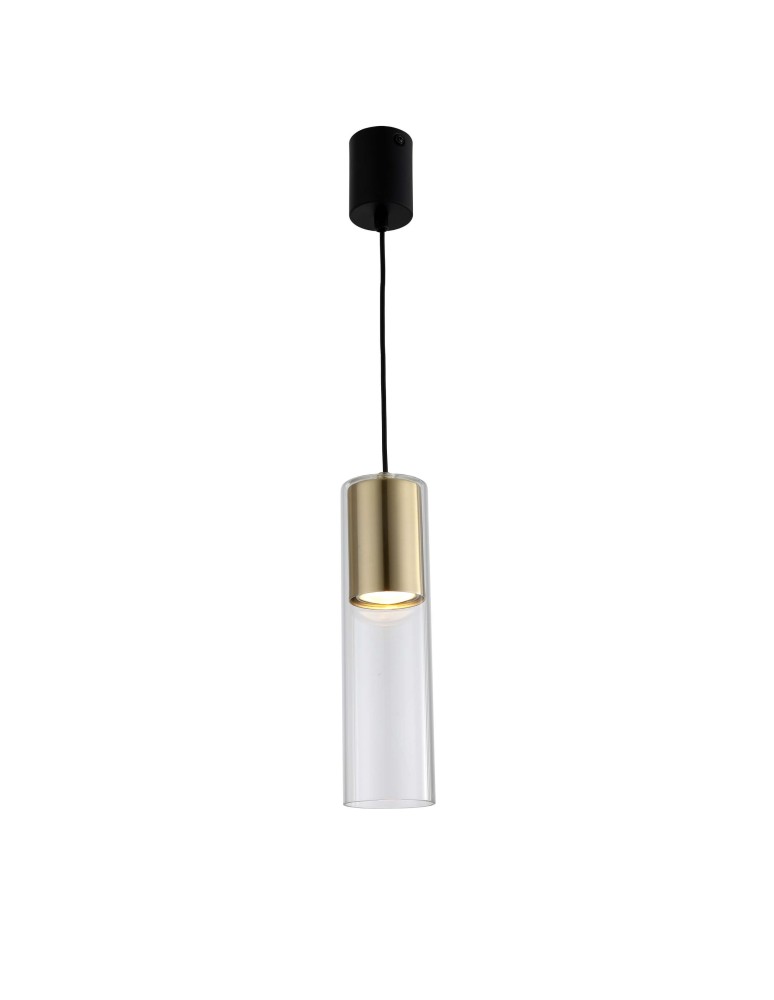Light Prestige Manacor Lampa wisząca GU10 1x50W złoty/transparentny LP-232/1P GD Light Prestige Manacor Lampa wisząca GU10 1x50W złoty/transparentny LP-232/1P GD