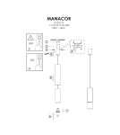 Light Prestige Manacor Lampa wisząca GU10 1x50W złoty/transparentny LP-232/1P GD Light Prestige Manacor Lampa wisząca GU10 1x50W złoty/transparentny LP-232/1P GD